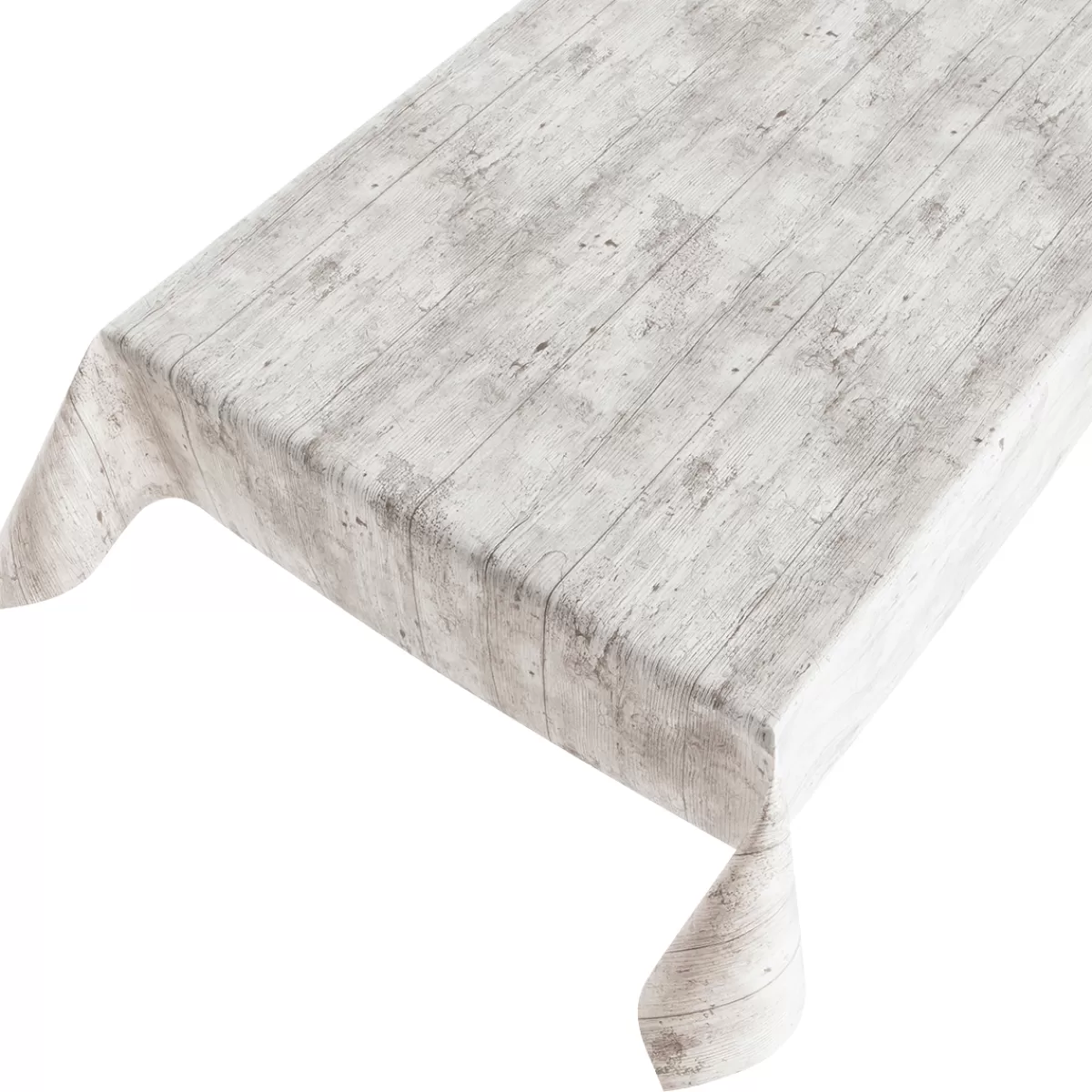 Best Sale DecoWoerner Abwaschbare Wachstuch-Tischdecke "Vintage-Holz", Meterware 140 Cm Breit Grau