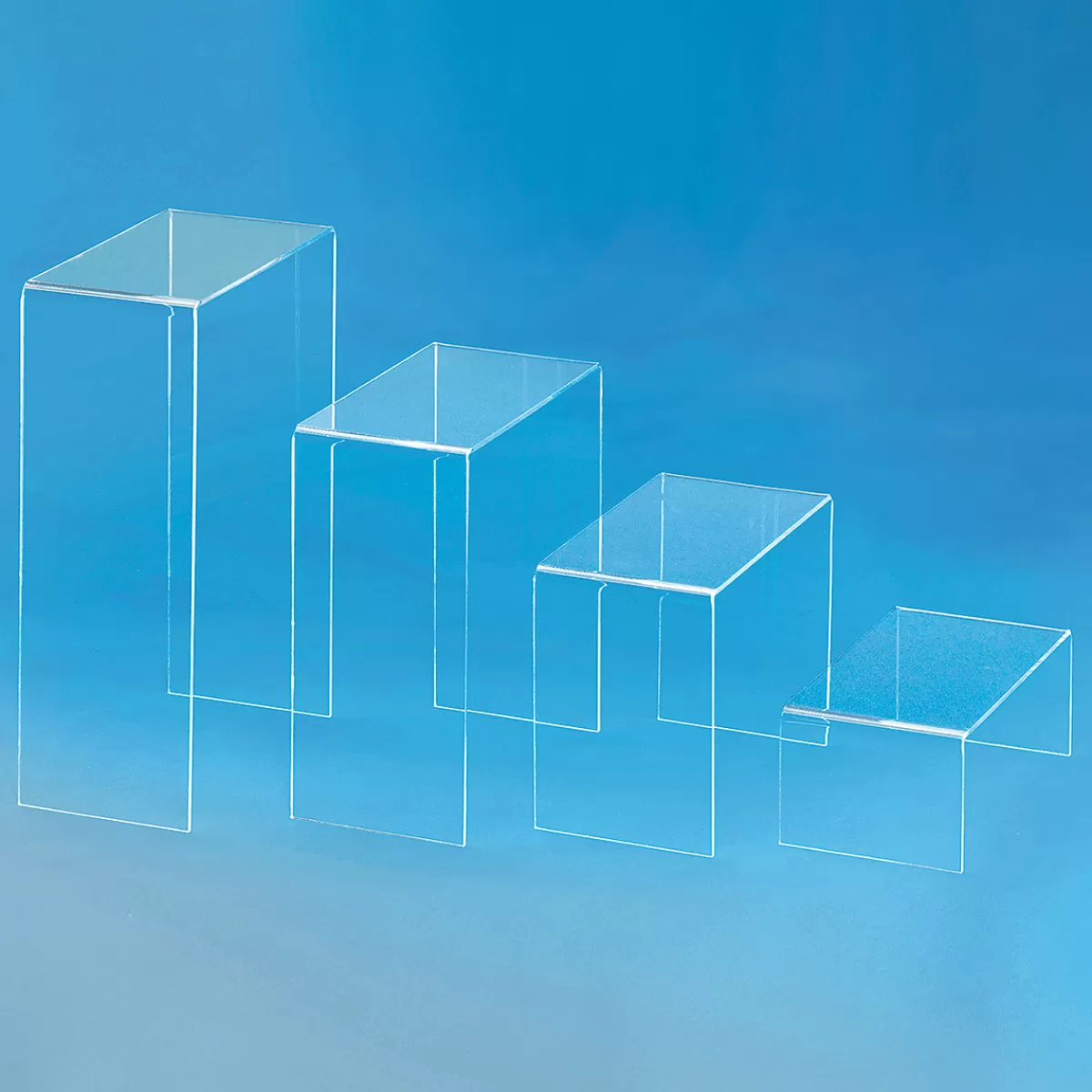 New DecoWoerner Acryl Warenpräsenter-Set 18 Cm Breit 10 Cm Tief 4 Teilig transparent