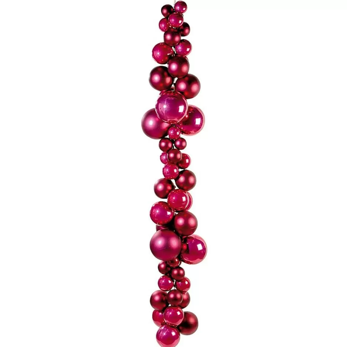 New DecoWoerner Beerene, Glänzende Weihnachtskugeln Aus Schwer Entflammbarem Kunststoff, 10 Cm Ø – 6 Stück rot