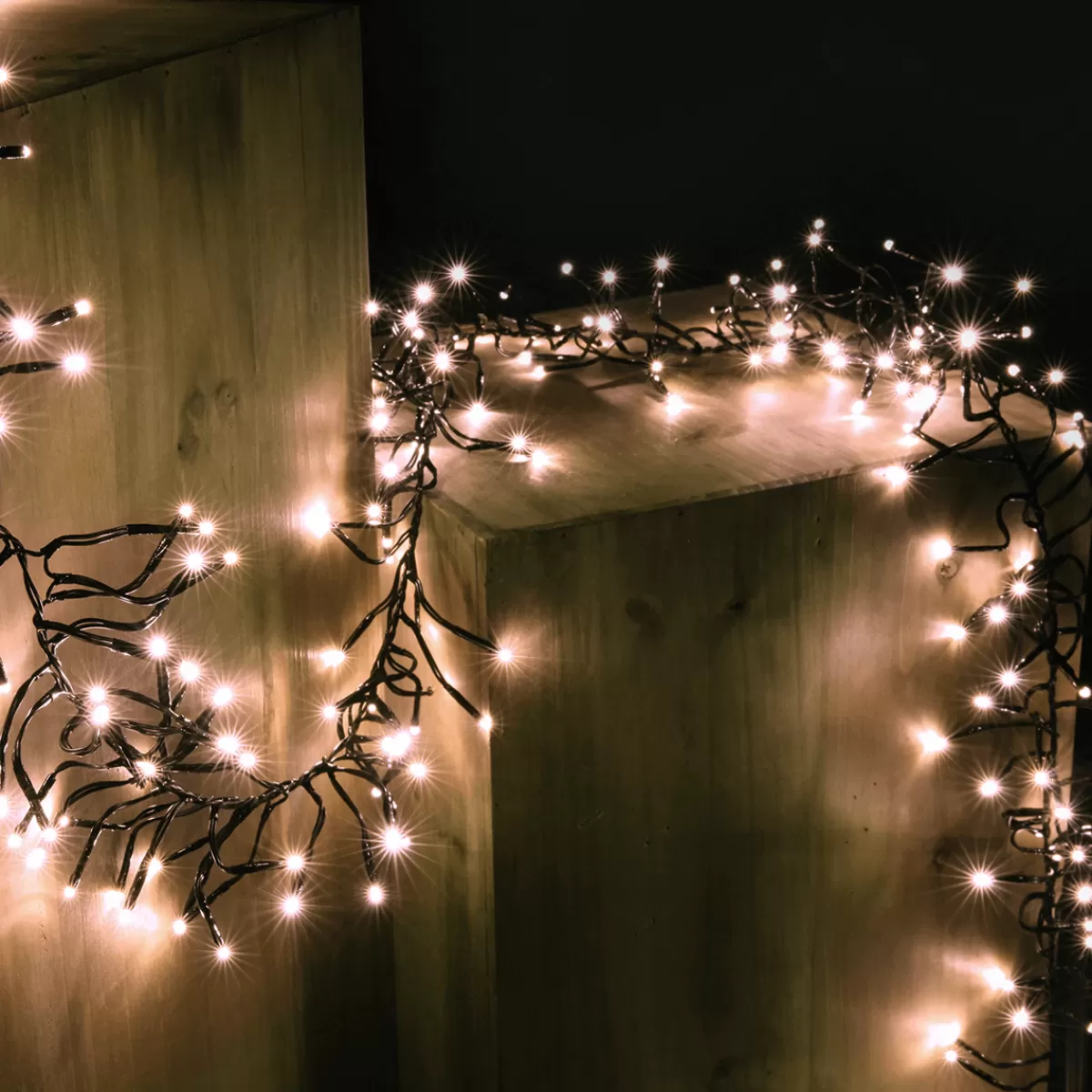 Hot DecoWoerner Blinkende LED Cluster Lichterkette Mit Timer, Für Außen, 6 M