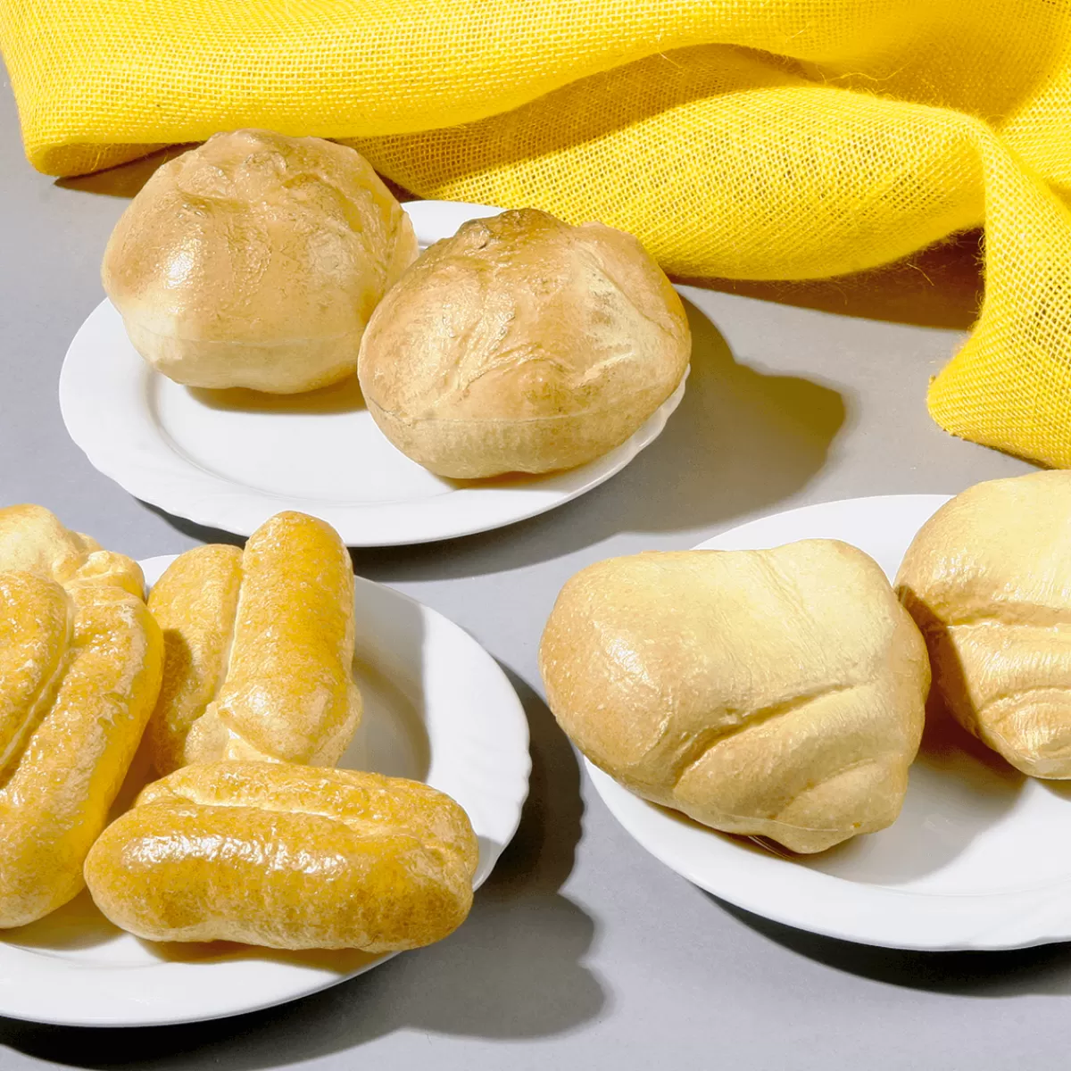 Fashion DecoWoerner Brötchen Sortiment Lebensmittel-Attrappe 8tlg. braun
