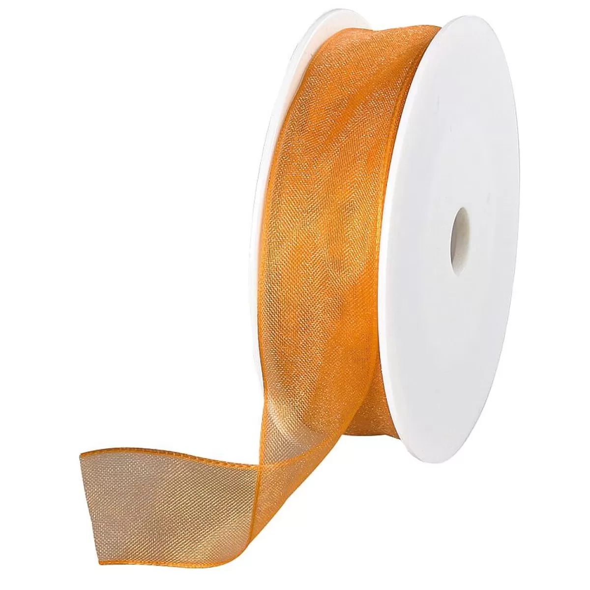 Online DecoWoerner Chiffonband Mit Draht 25 Mm Breit, 20 M orange