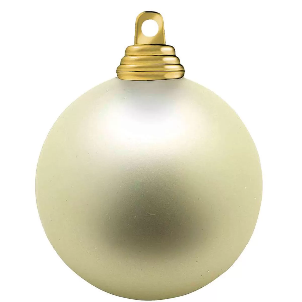 Sale DecoWoerner Creme, Matte Weihnachtskugel Aus Schwer Entflammbarem Kunststoff, 20 Cm Ø – Per Stück gold