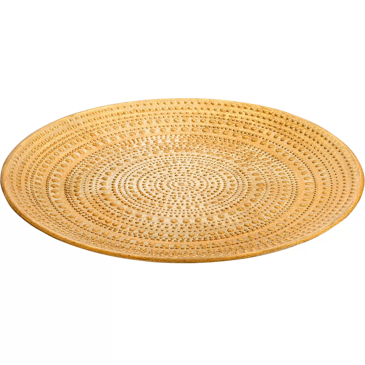 Shop DecoWoerner Deko Schale Aus Holz Gold Lackiert 49 Cm Ø Mit Verzierungen Beige