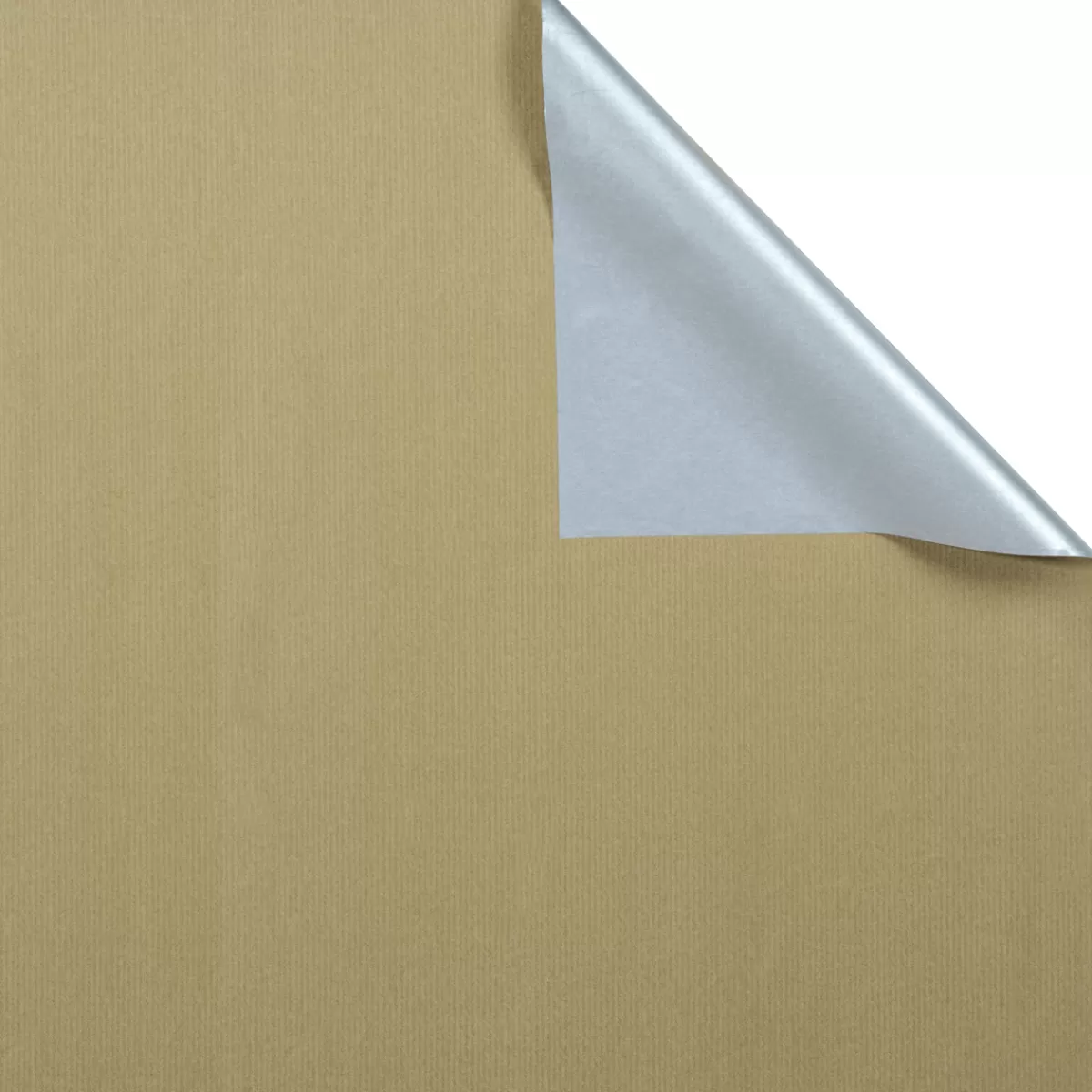 Discount DecoWoerner Geschenkpapier Bicolor Rolle Silber 50 Cm X 50 M gold