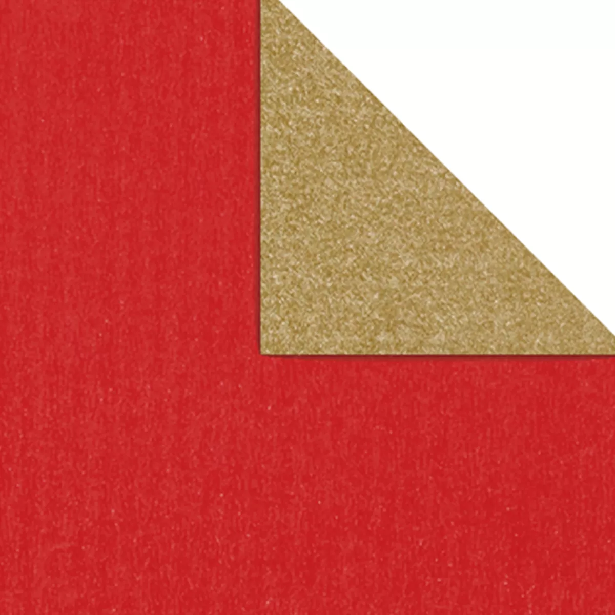 Store DecoWoerner Geschenkpapier Bicolor Rolle Gold 50 Cm X 50 M rot