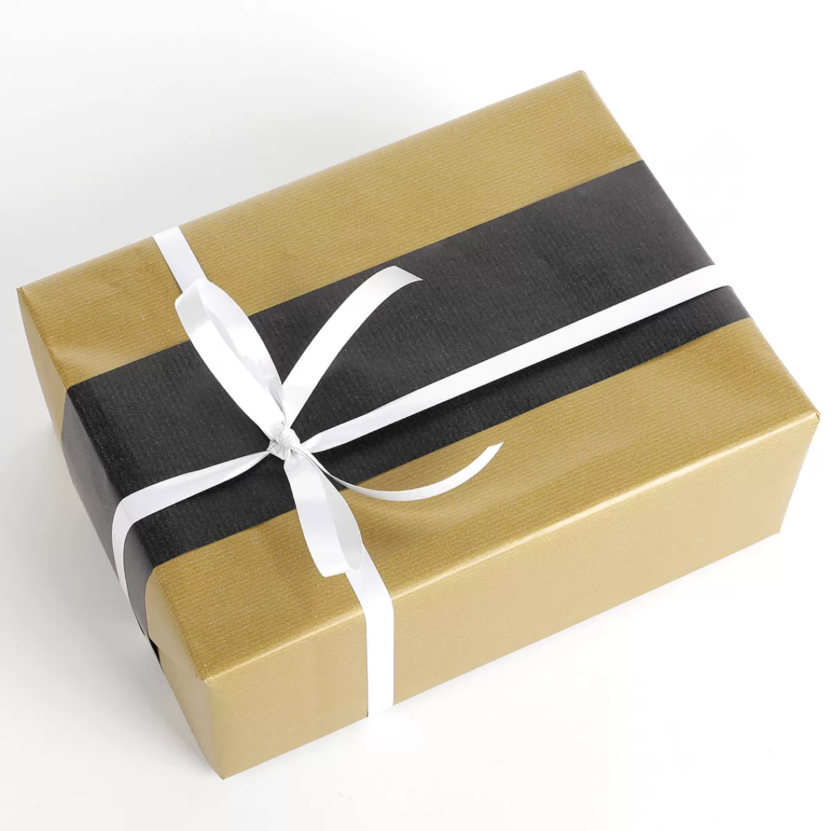Fashion DecoWoerner Geschenkpapier Bicolor Secare Rolle 50 Cm, 100 M, Gold schwarz