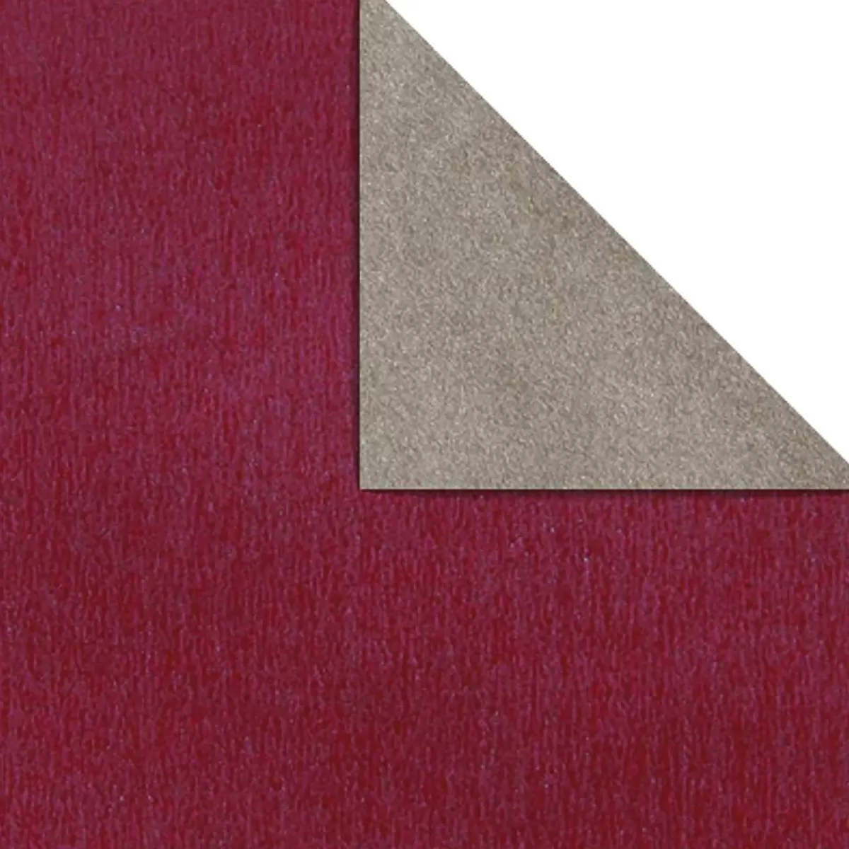 Fashion DecoWoerner Geschenkpapier Bicolor Secare Rolle 50 Cm, 250 M, Beere silber