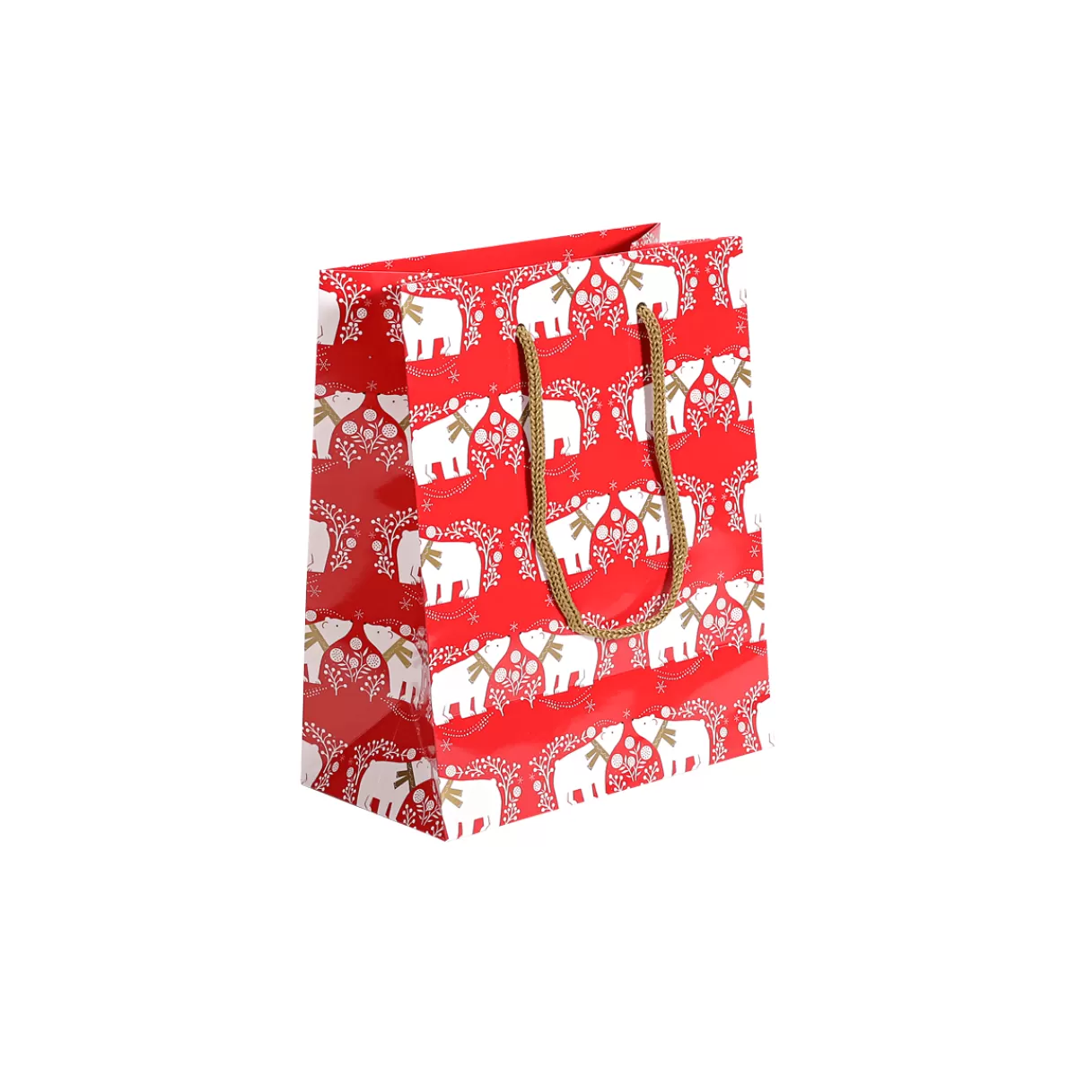 Cheap DecoWoerner Geschenktasche Eisbär 12-er Pack 23 X 19 X 10 Cm, 150 Gr/m² rot
