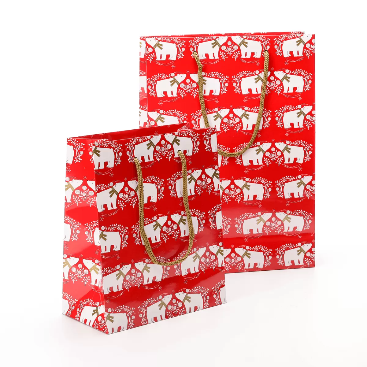 Cheap DecoWoerner Geschenktasche Eisbär 12-er Pack 23 X 19 X 10 Cm, 150 Gr/m² rot