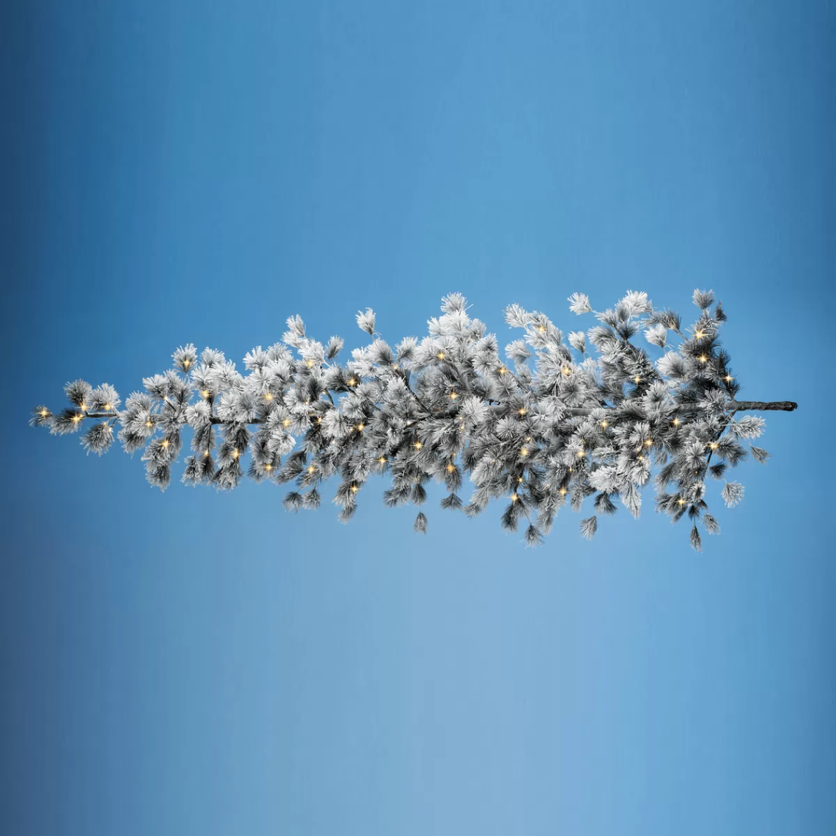 Cheap DecoWoerner Hängender, Künstlicher Weihnachtsbaum Kiefer Mit Beeisten Nadeln Und LED 300 Cm weiß