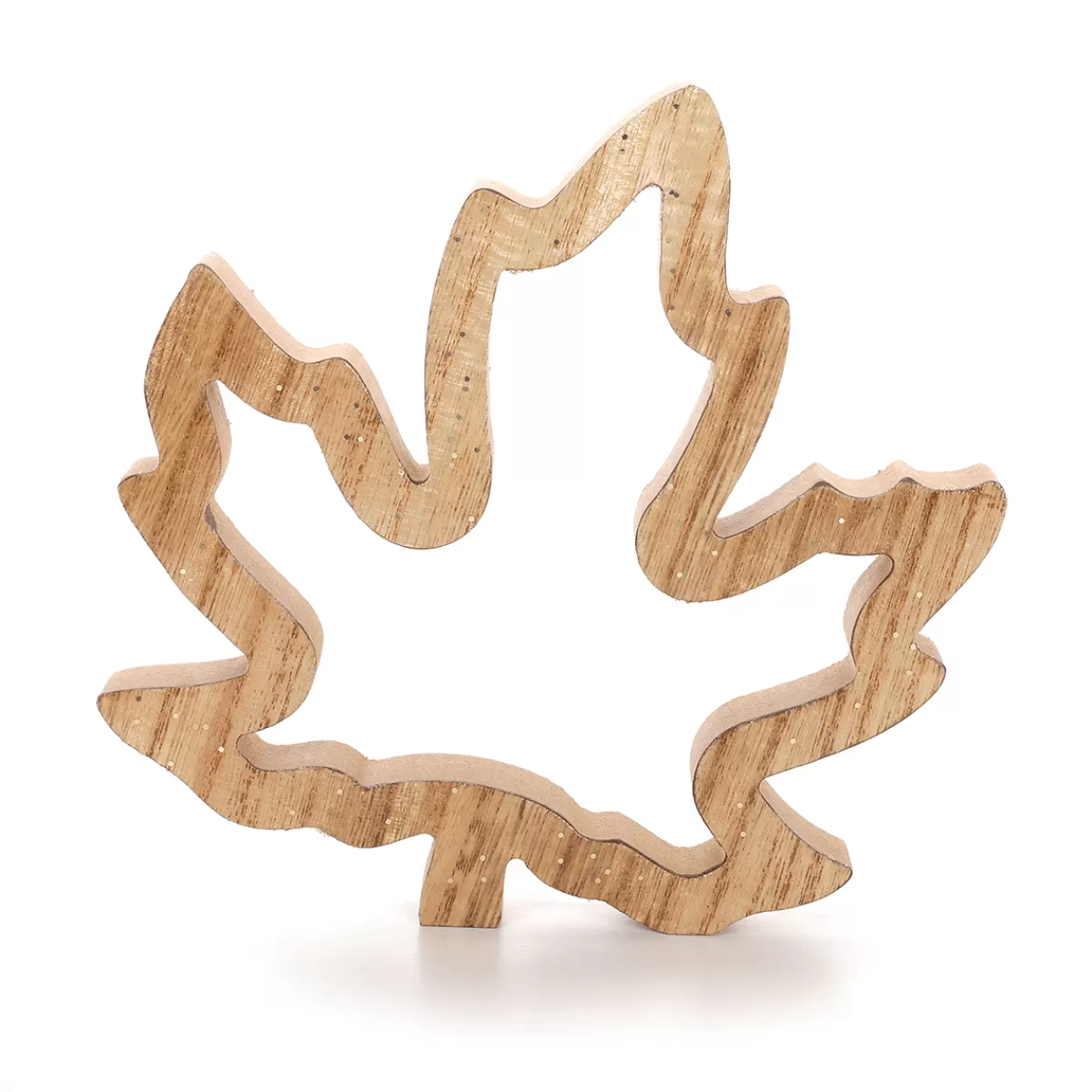 Discount DecoWoerner Holz Deko Ahornblätter-Silhouetten Set 2 Stück Braun 17 X 16,5 X 1,8 Cm Naturholz