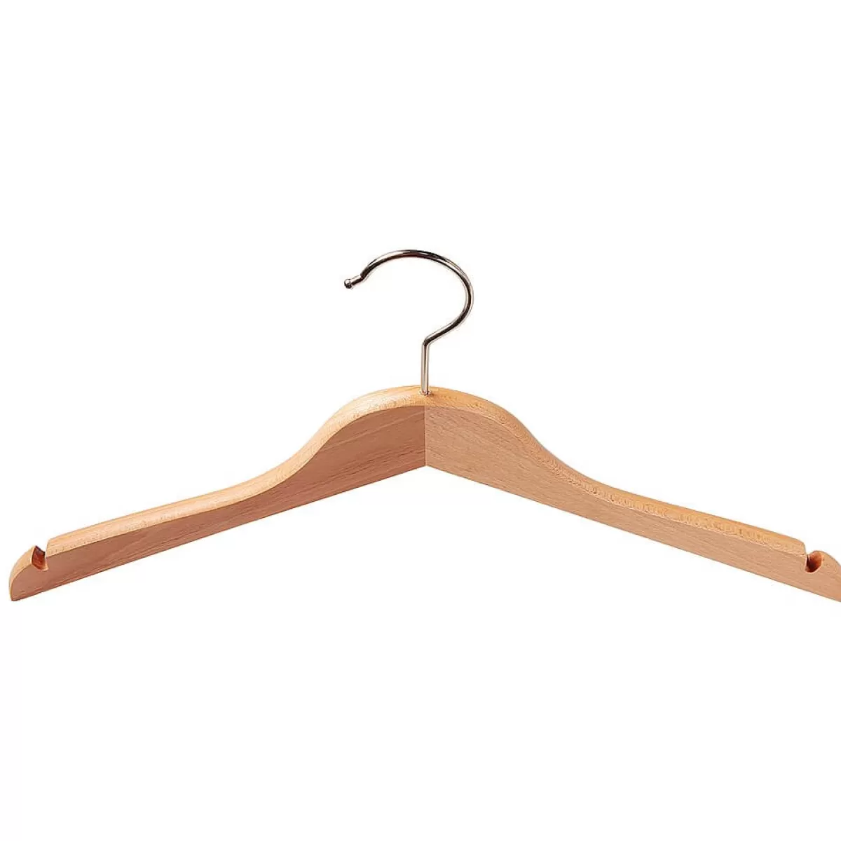 Online DecoWoerner Holz-Kleiderbügel Mit Kerben, Gerade 45 Cm, 1 Pack à 5 Stück Beige