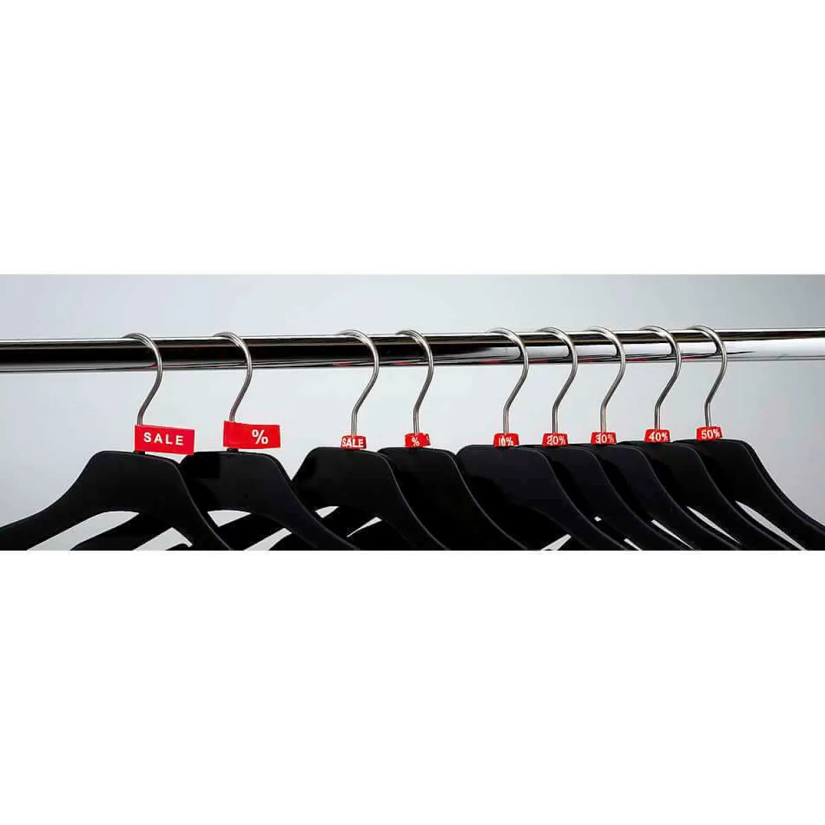Outlet DecoWoerner Kleiderbügel Soft Touch Mit Klammersteg 45 Cm, 1 Pack à 10 Stück schwarz