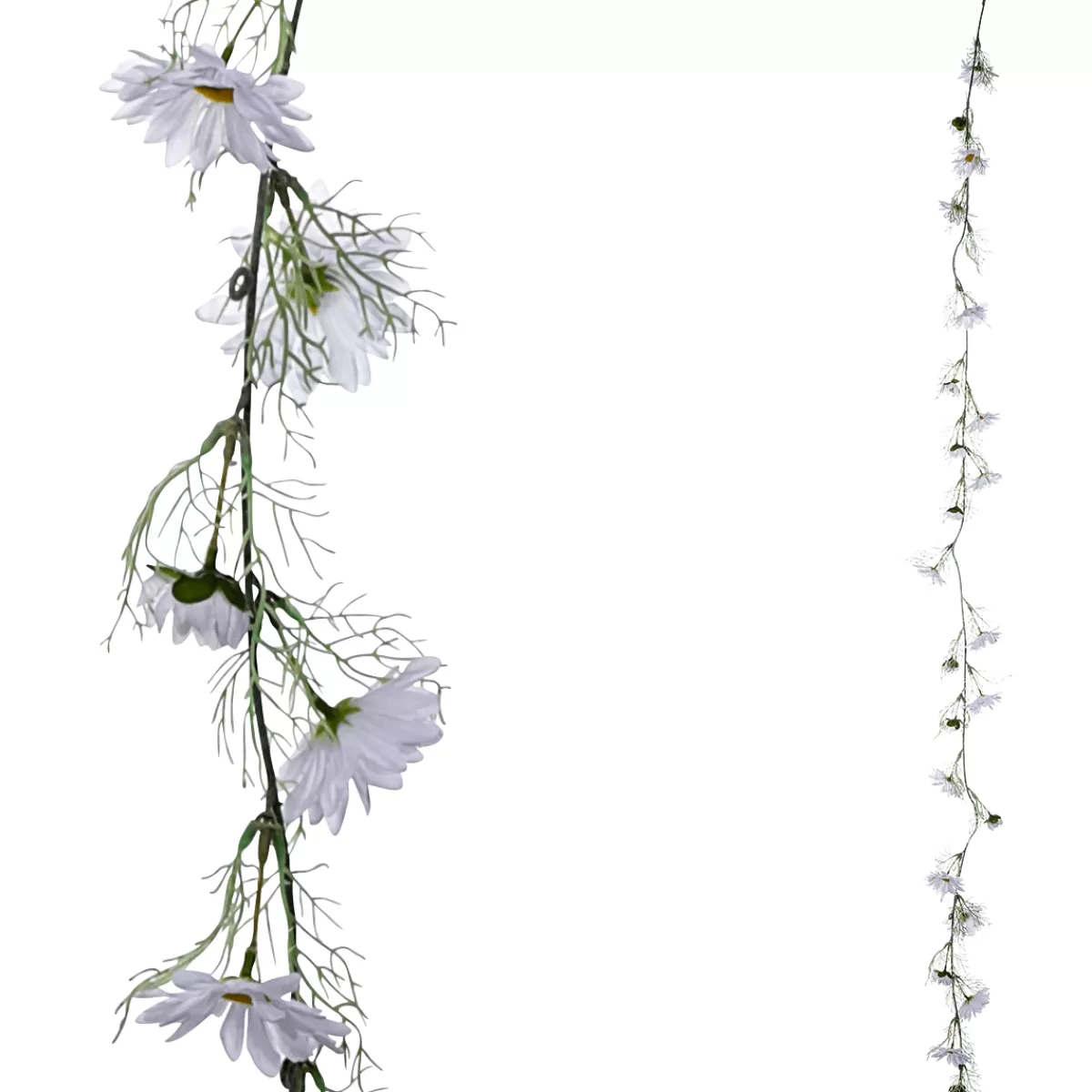 Discount DecoWoerner Künstliche Margeriten-Girlande Kunstranke 14 X 180 X 8 Cm (B X L X H) weiß