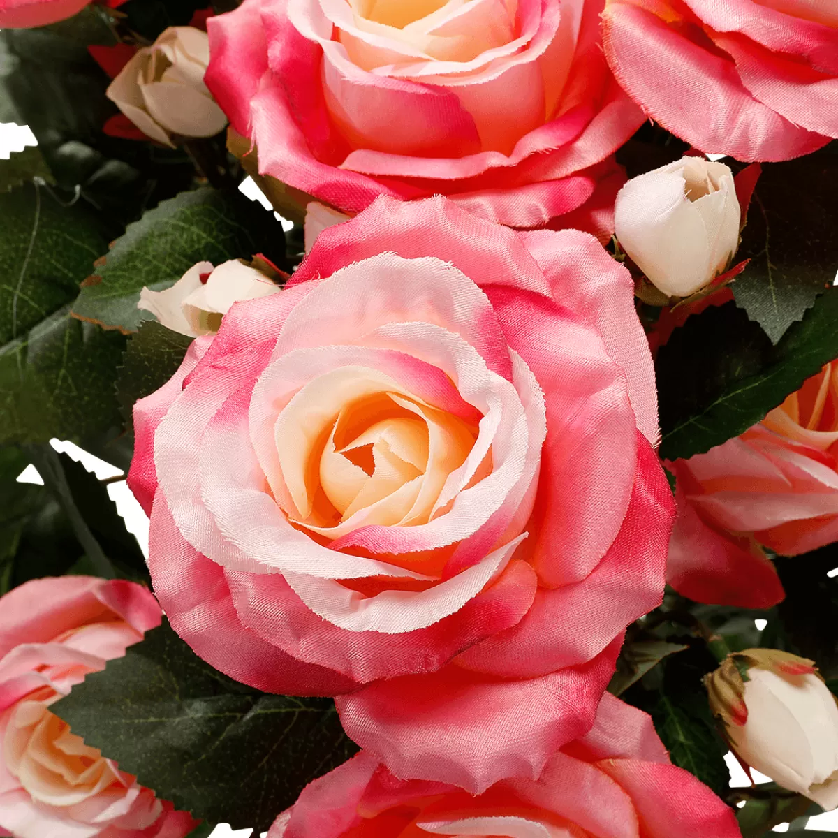 Cheap DecoWoerner Künstliche Rosensträuße Mit Jeweils 15 Blüten, & Gelb, 54,5 Cm rosa
