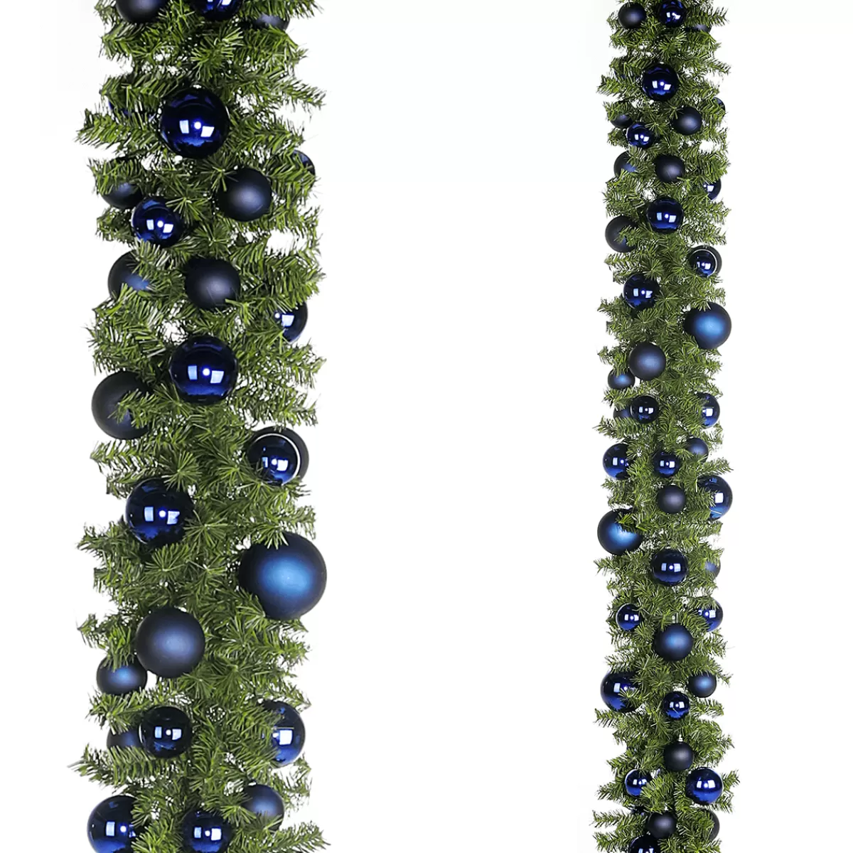 Shop DecoWoerner Künstlicher Tannengirlande 270 Cm Mit en Kugeln, Zum Selber Schmücken blau