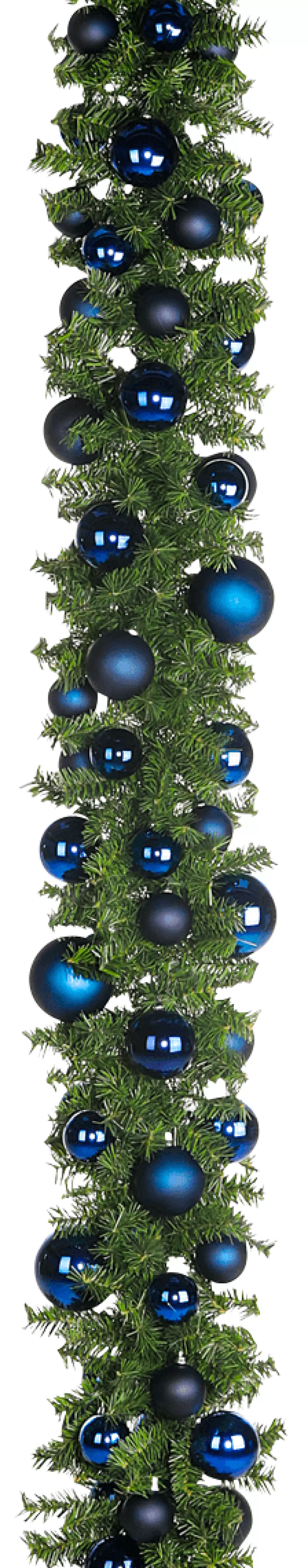 Shop DecoWoerner Künstlicher Tannengirlande 270 Cm Mit en Kugeln, Zum Selber Schmücken blau