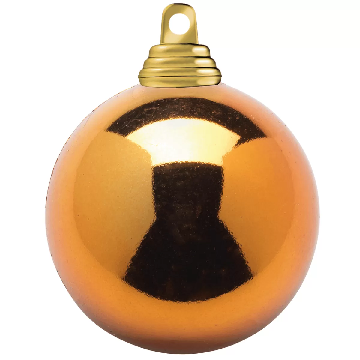 Flash Sale DecoWoerner Kupfer, Glänzende Weihnachtskugeln Aus Schwer Entflammbarem Kunststoff, 6 Cm Ø – 24 Stück orange