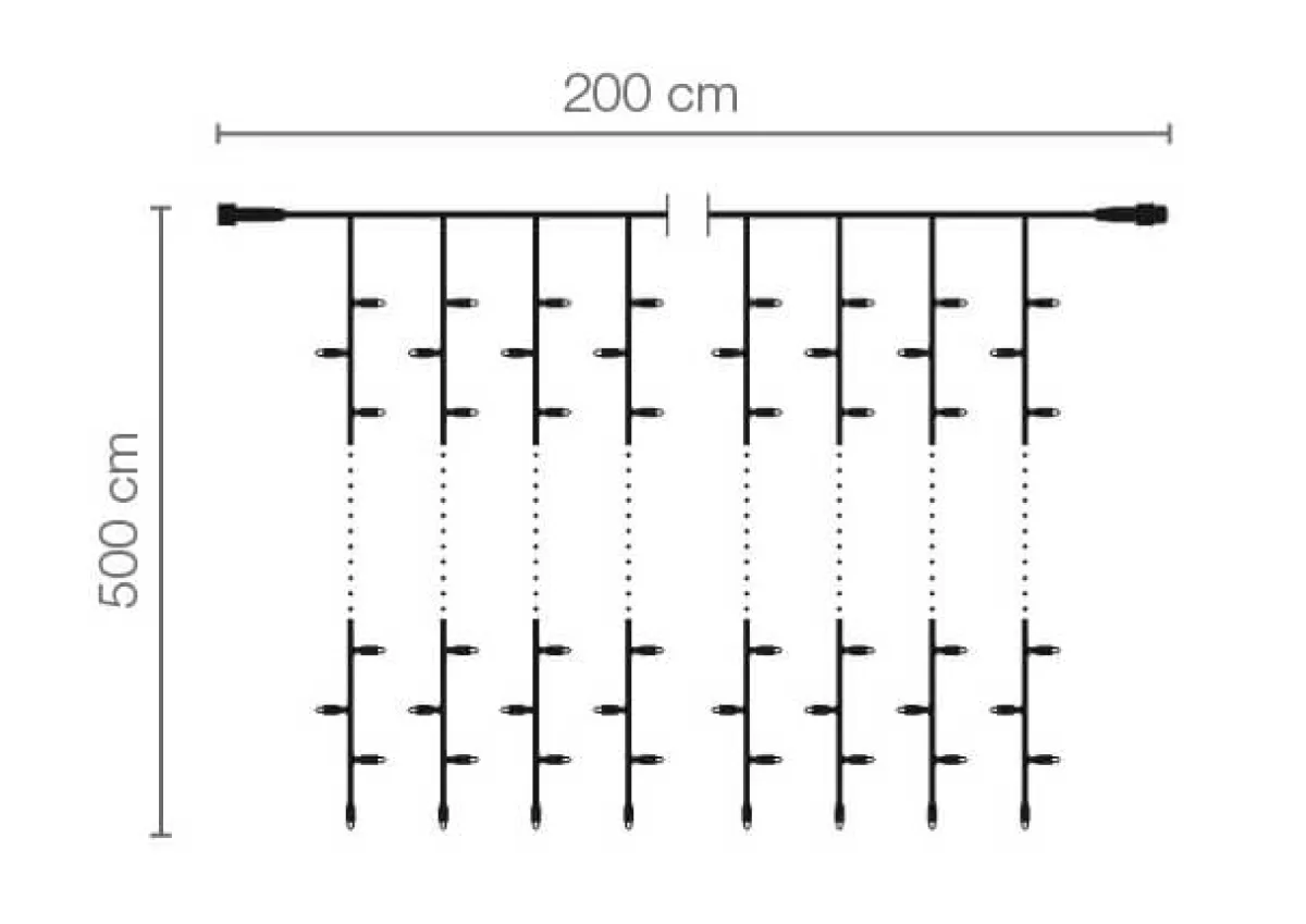New DecoWoerner LED Profi Lichtvorhang System IP20, 500 Cm Ohne Zuleitung