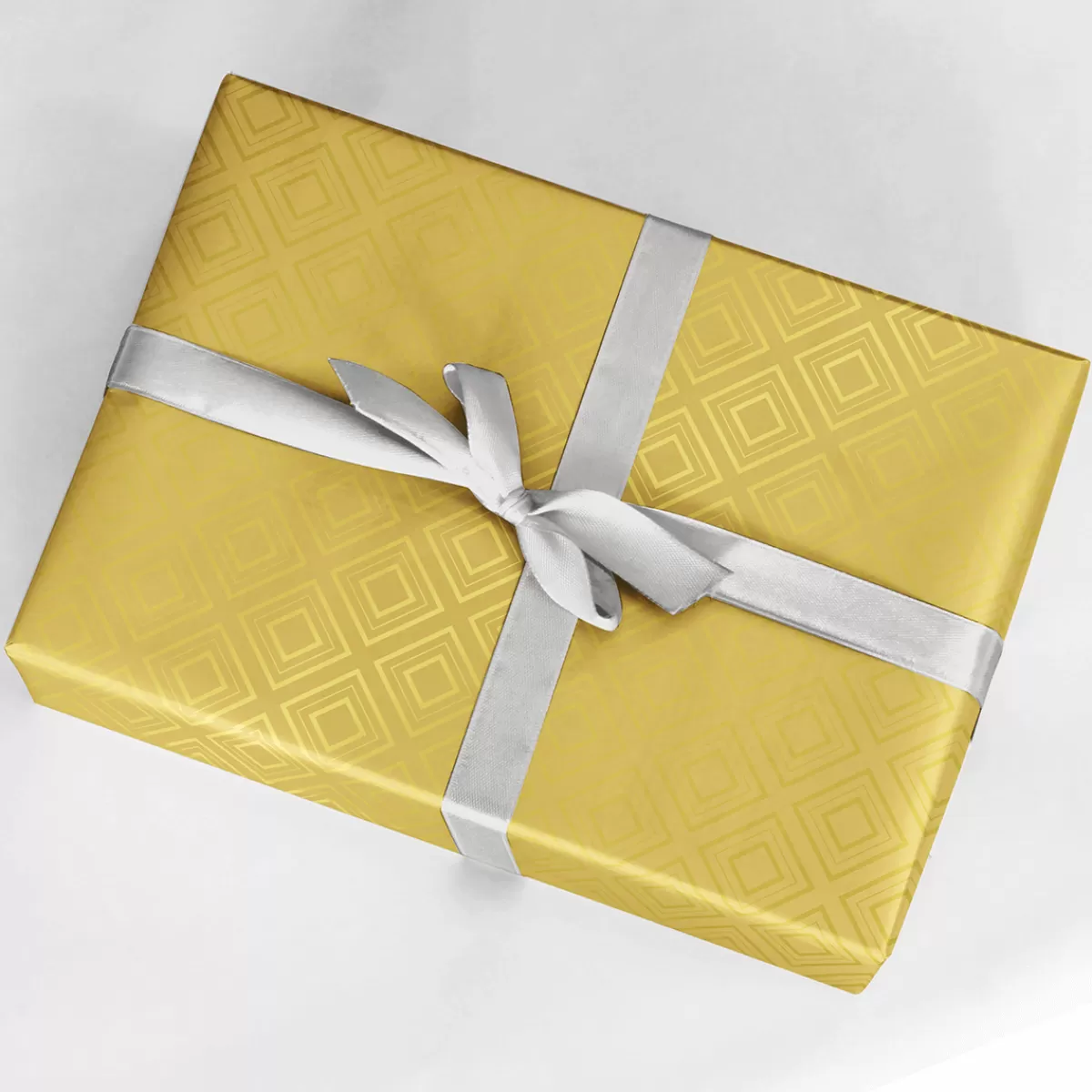 New DecoWoerner Nachhaltiges, enes Geschenkpapier Mit Glänzendem Geometrischen Muster – 50 M Geschenkpapier-Rolle gold