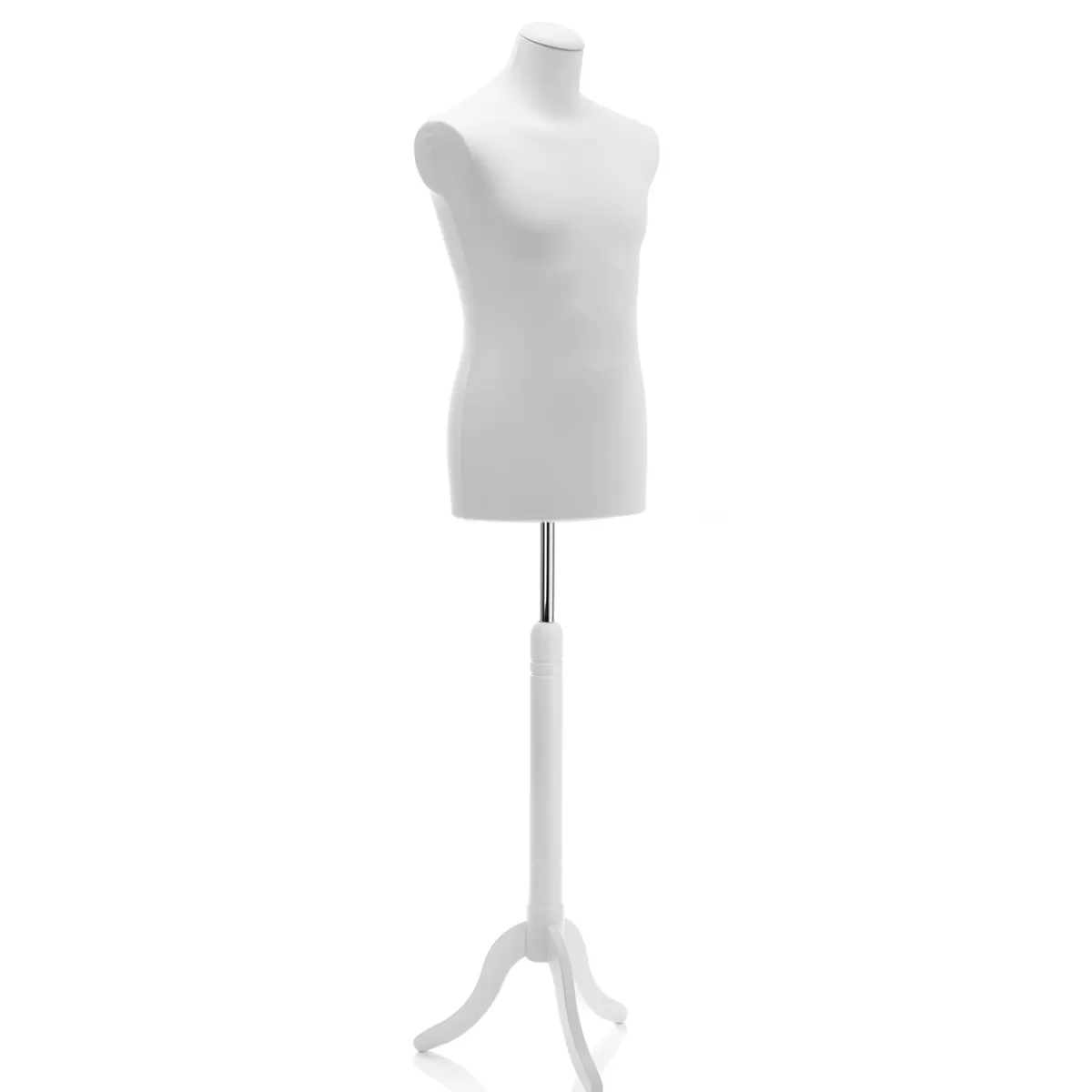 Cheap DecoWoerner Schneiderpuppe Männlich Auf em Dreibeinständer 148 - 178 Cm Hoch weiß