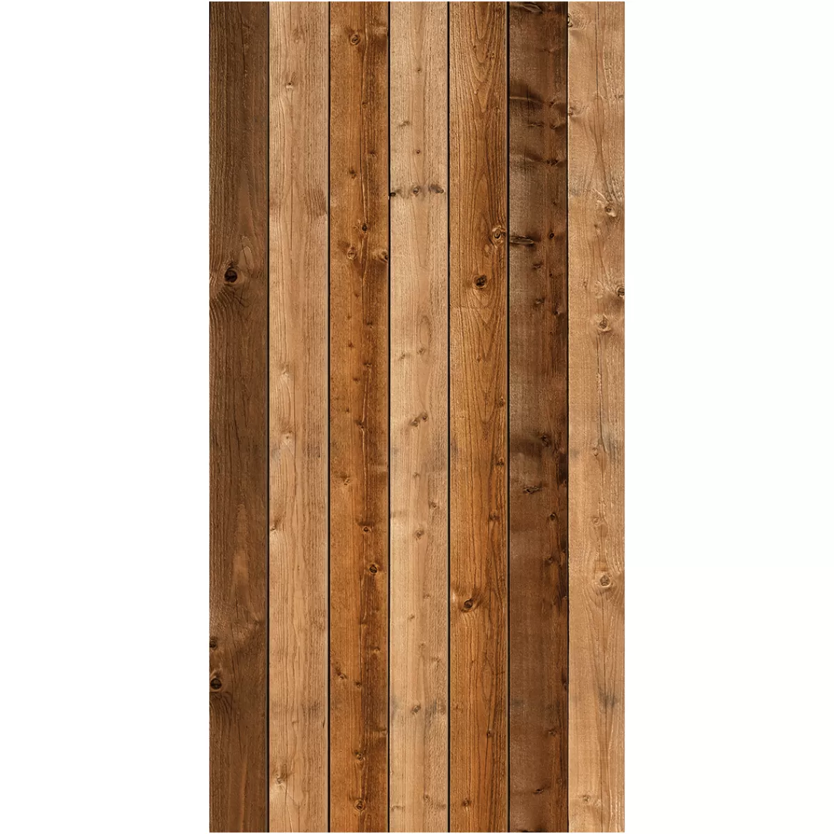 Clearance DecoWoerner Schwer Entflammbarer Stoffbanner "e Bretterwand" Aus Fahnenstoff 100 X 200 Cm braun
