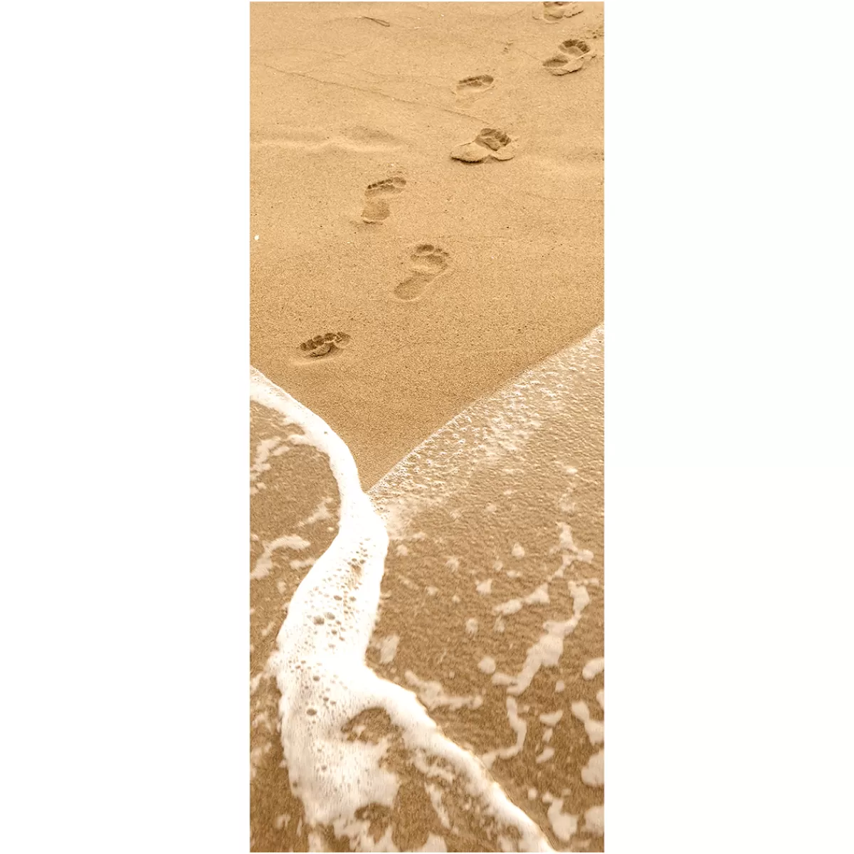 Cheap DecoWoerner Schwer Entflammbarer Stoffbanner "Fußspuren Im Sand" Aus Fahnenstoff 75 X 180 Cm Beige