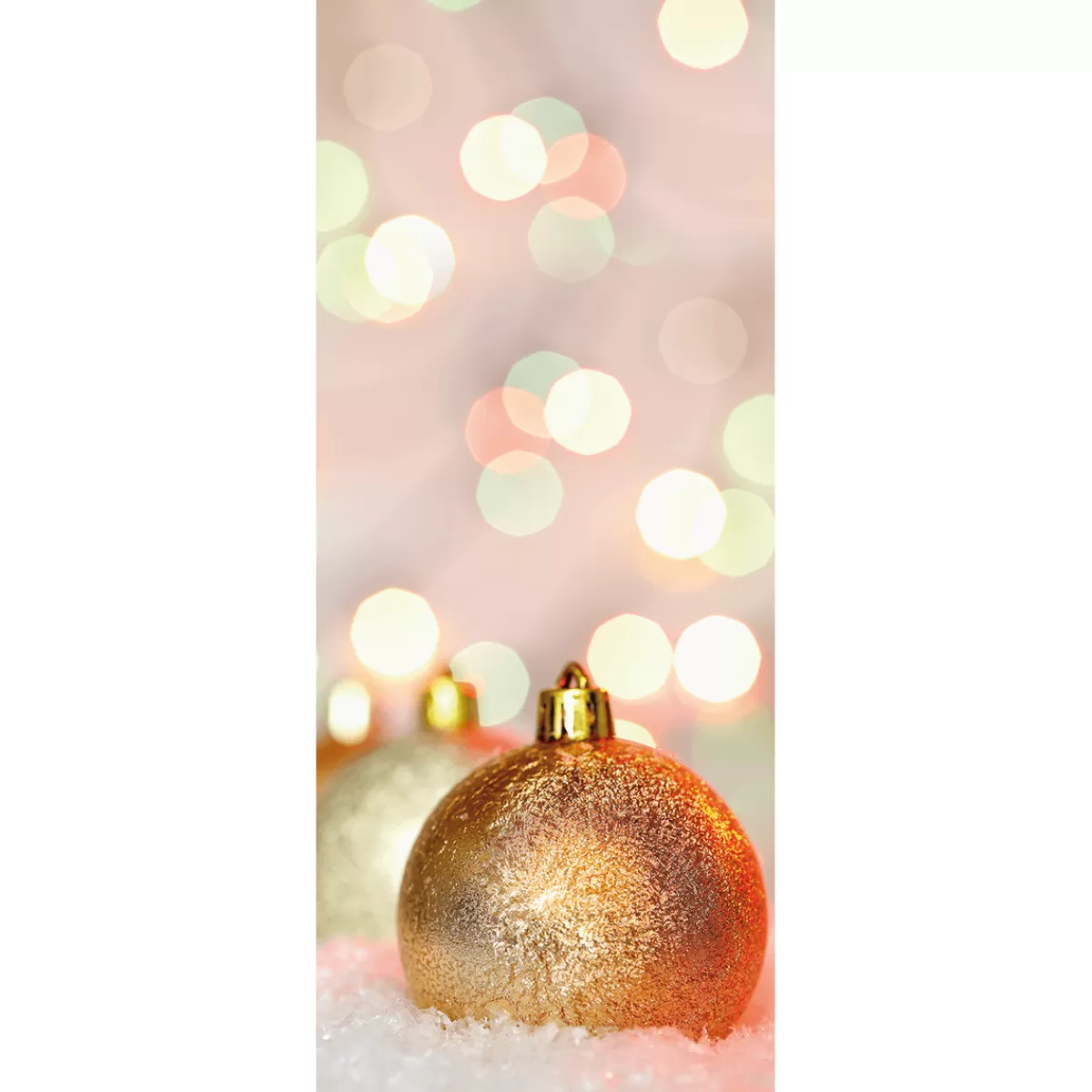 Sale DecoWoerner Schwer Entflammbarer Stoffbanner "ene Glitzer-Weihnachtskugeln" Aus Fahnenstoff 75 X 180 Cm gold