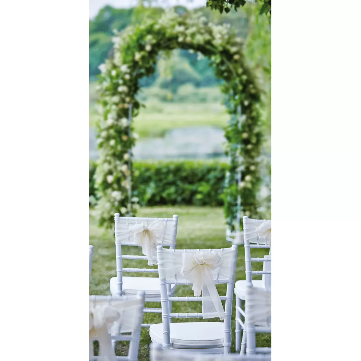 Outlet DecoWoerner Schwer Entflammbarer Stoffbanner "Hochzeit Im Freien" Aus Fahnenstoff 100 X 200 Cm grün