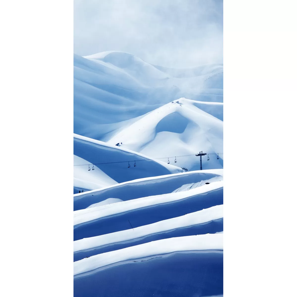 Outlet DecoWoerner Schwer Entflammbarer Stoffbanner "Skigebiet" Aus Fahnenstoff 100 X 200 Cm weiß