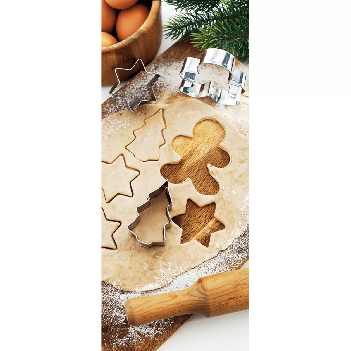 Cheap DecoWoerner Schwer Entflammbarer Stoffbanner "Weihnachtsplätzchen Backen" Aus Fahnenstoff 75 X 180 Cm Beige