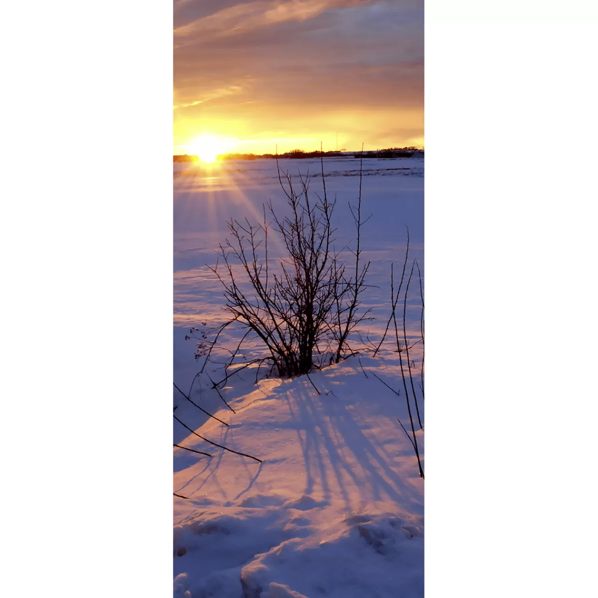 Discount DecoWoerner Schwer Entflammbarer Stoffbanner "Wintersonne" 75 X 180 Cm