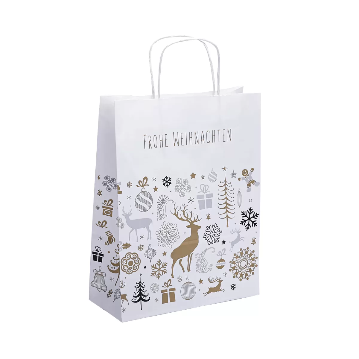 Cheap DecoWoerner Tragetasche Winter Dream, 32 X 24 X 11 Cm, 50 Stück weiß