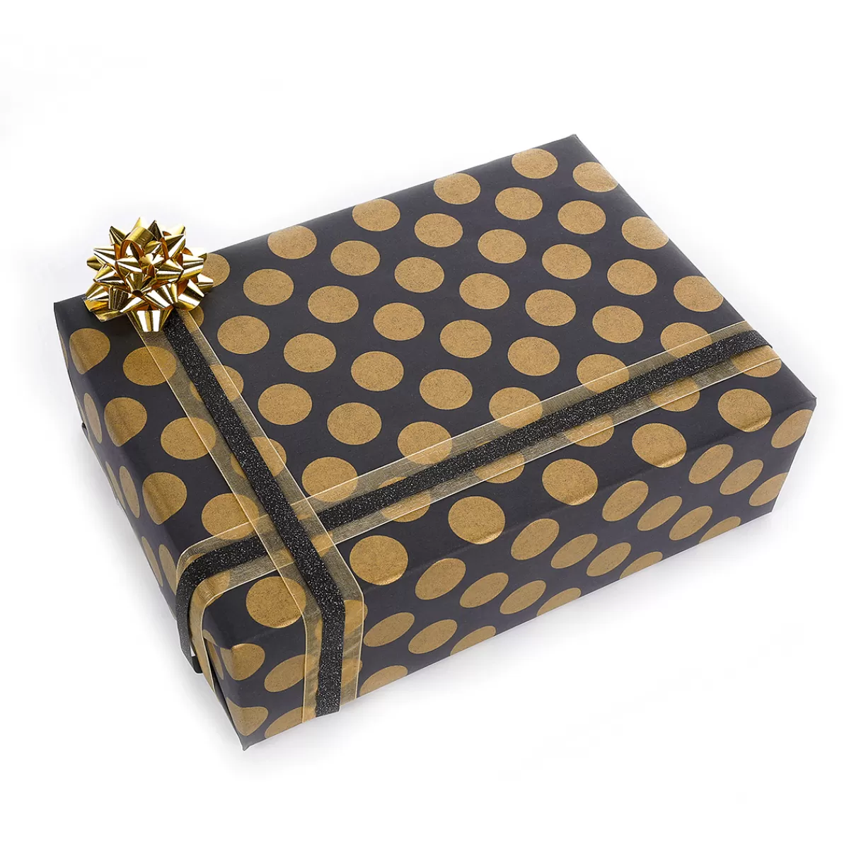 Outlet DecoWoerner Umweltfreundliches Geschenkpapier-Rolle Mit enen Punkten 50 Cm X 50 M gold