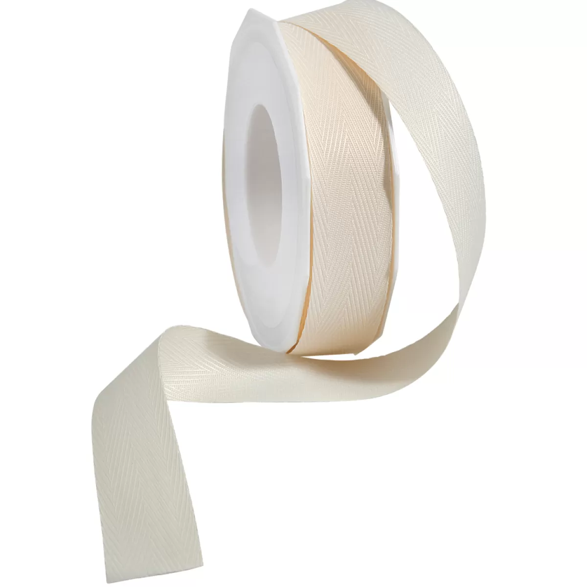 Cheap DecoWoerner Umweltfreundliches Stoffband Aus Recyceltem Material 15 Mm 25 M Creme weiß