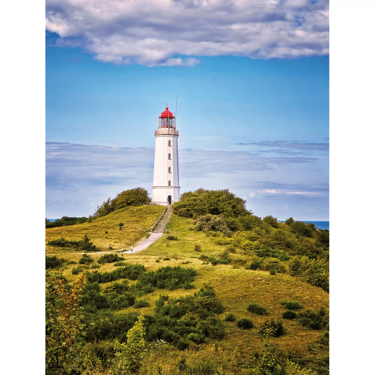 Store DecoWoerner XL-Stoffbanner „weißer Leuchtturm“ Aus Schwer Entflammbarem Fahnenstoff 150 X 200 Cm grün