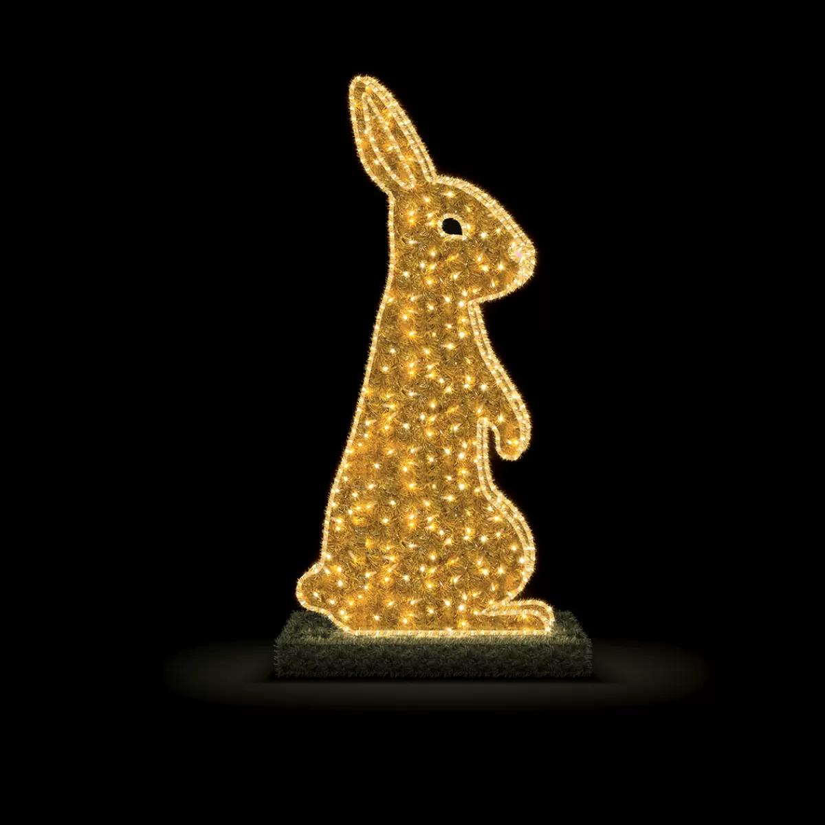 Discount DecoWoerner XXL LED Hase Auf Zwei Pfoten Für Außen 185 Cm gold