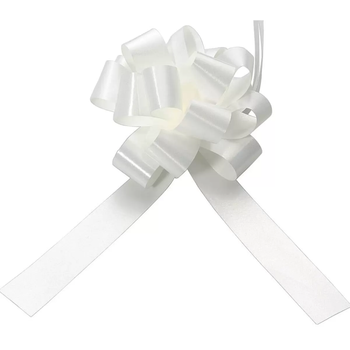 Shop DecoWoerner Zieh-Schleife, 10 Cm Ø, , 50 Stück weiß